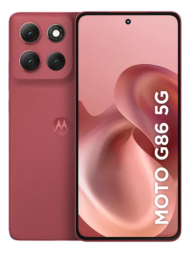 Smartphone Motorola Moto G86 5g - 256gb 24gb (8gb Ram+16gb Ram Boost) Tela 1.5k Poled, 50mp Sony Camera Ois Moto Ai, Videos Em 4k, Ip68 + Ip69 - Vermelho