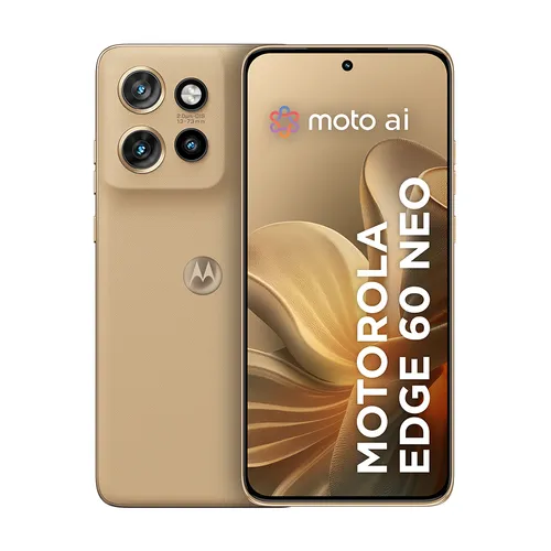 Smartphone Motorola Edge 60 Neo 5G - 256GB 24GB (12GB RAM + 12GB Ram Boost) 50MP Sony Camera Moto AI e tela 1.5K Super HD - Latte