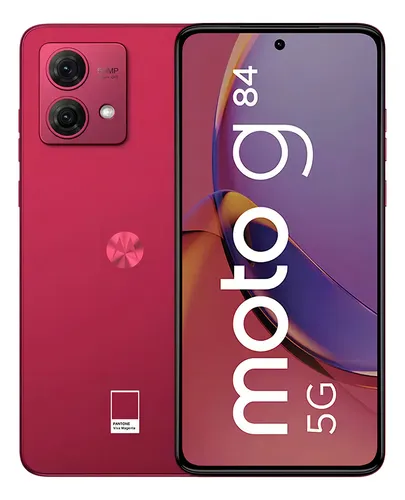 Smartphone Motorola Moto g84 5G - 256GB 16GB (8GB RAM+8GB Ram Boost) 50MP Ultra-Pixel AI Camera Tela pOLED NFC - Viva Magenta
