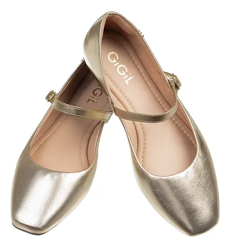 Sapato Feminino Sapatilha Bico Quadrado Mary Jane Boneca