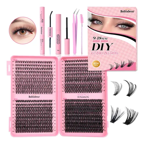 Kit de Cílios Maquiagem de Extensão Mista Bablabear 804 D 9-18 mm 30D+40D