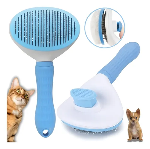 Escova Pet Autolimpante Rasqueadeira Magica Pelos Cães Gatos