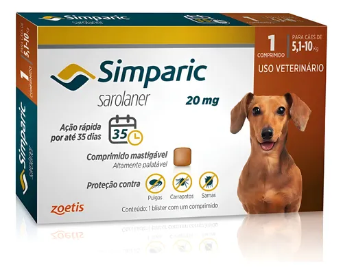 Simparic 20 Mg 5,1 A 10 Kg c/1 un. ABR/26