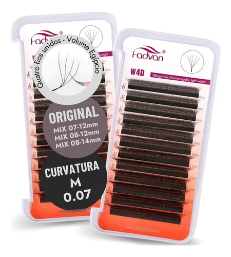 Cílios 4d W Fadvan Volume Egípcio - Curvatura M