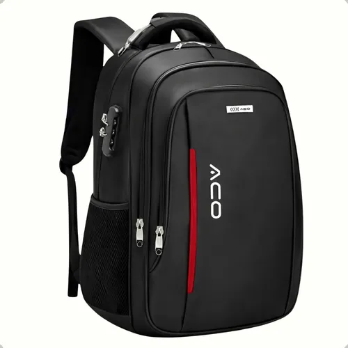 Mochila Masculina Notebook Impermeável Reforçada Escolar Viagem Unissex Cadeado Anti Furto Saida Usb Bagear 35l Cor Preta