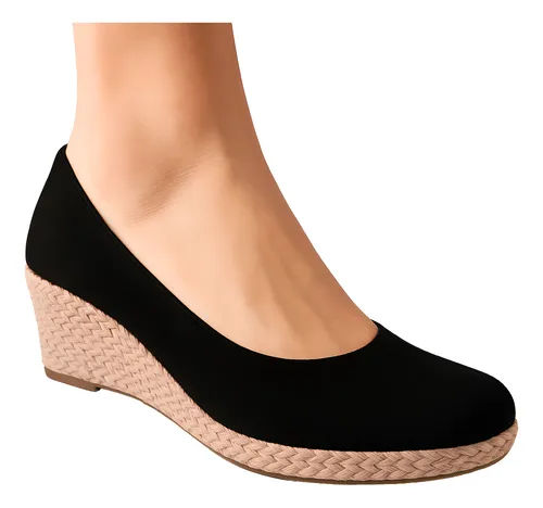 Sandália Sapato Feminino Espadrile Scarpin Salto Casual