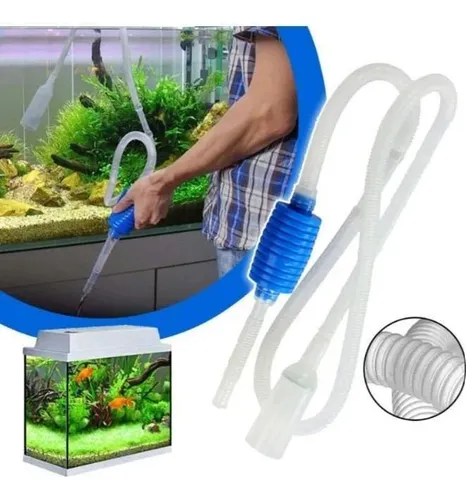 Sifão Aspirador Para Limpeza De Aquário Com Bomba De Sucção NA