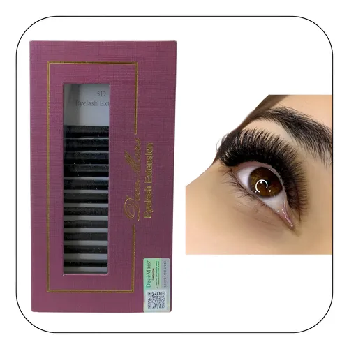 Cílios 5d W Volume Egípcio Decemars Mix/únitario Preto D - 11mm 0.07 Mm