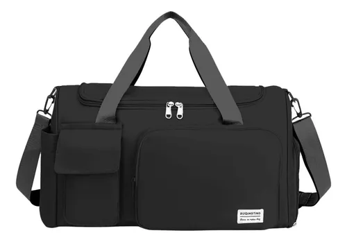 Bolsa Feminina De Academia Esporte Mala De Viagem Masculina Cor Preto