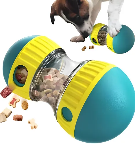 Brinquedo Comedouro Interativo Pets Dispensador De Ração Pet Verde E Amarelo/ Vermelho E Preto