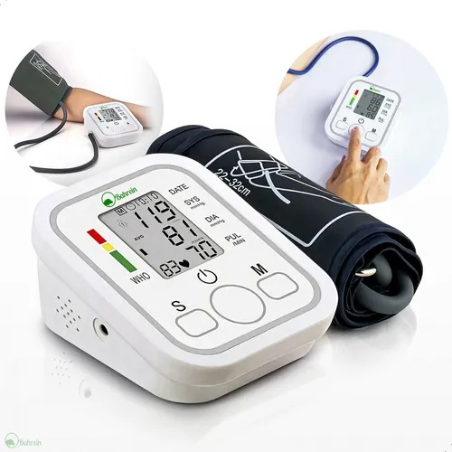 Aparelho Medidor Profissional Pressão Arterial Digital Braço Bracadeira Pulso Manguito - Aparelho Medir pressao aferidor Profissional Tensiometro Obeso P/ Adultos ou Crianças Ajustável Marca Bahrein