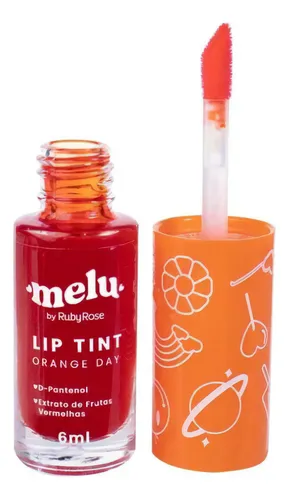 Gel Tint Lip Melu Ruby Rose Longa Duração Otima Pigmentação Cor Laranja