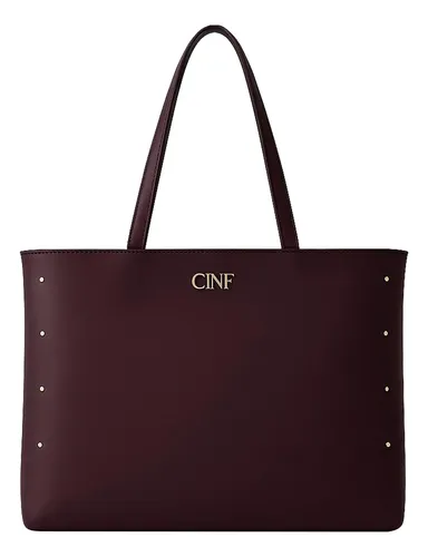 Bolsa Feminina Grande Sacola Universitária Resistente Cor Bordô