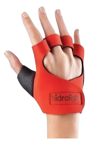 Luva Academia Crossfit Proteção Mãos Feminina Treino Pesado Cor Vermelho Tamanho M