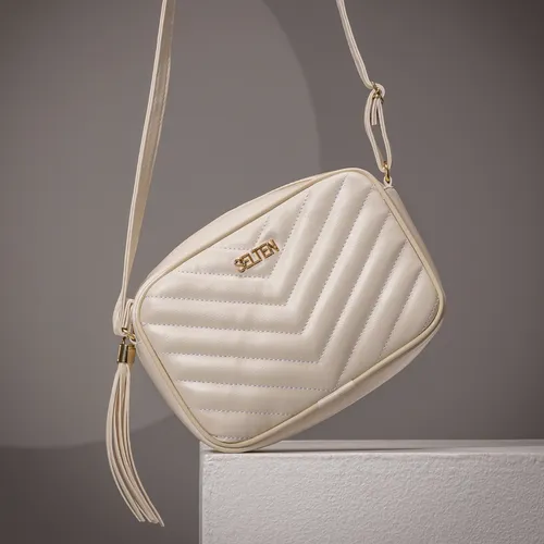 Bolsa Feminina De Ombro E Transversal Matelasse Maitê Selten Cor Creme
