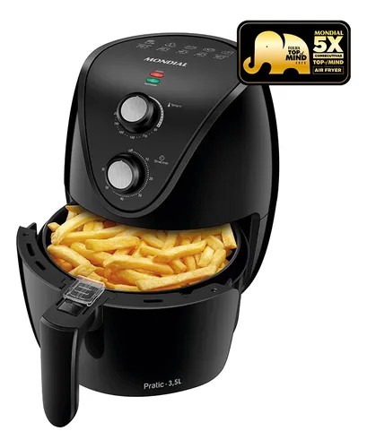 Fritadeira De Ar Af-35-bf Air Fryer 3,5l Preta Mondial