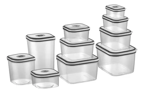 Potes Herméticos Electrolux de Plástico Branco Retangular com 10 Unidades