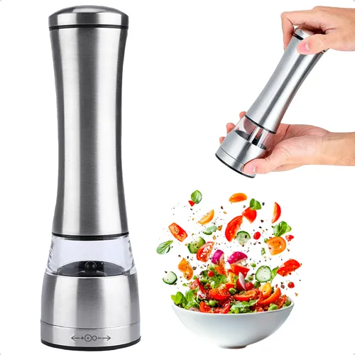 Moedor De Sal Grosso E Pimenta Triturador Profissional Temperos Especiarias Em Aço Inox Saleiro Gourmet Para Cozinha