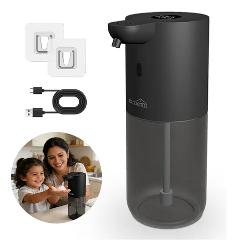 6 Níveis Usb Recarregável Porta Sabonete Dispensers De Sabonete Acessórios Para Banhos Dispenser Sabonete Liquido Saboneteira Automatica Preto