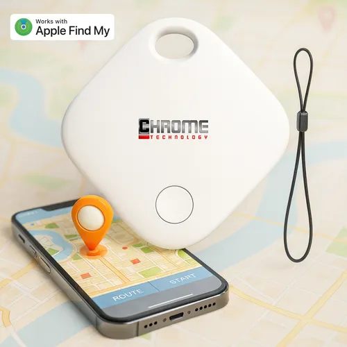 Mini Localizador Smart Tag Rastreador Gps Cor Branco Compatível Com iPhone Apple Chrome Technology